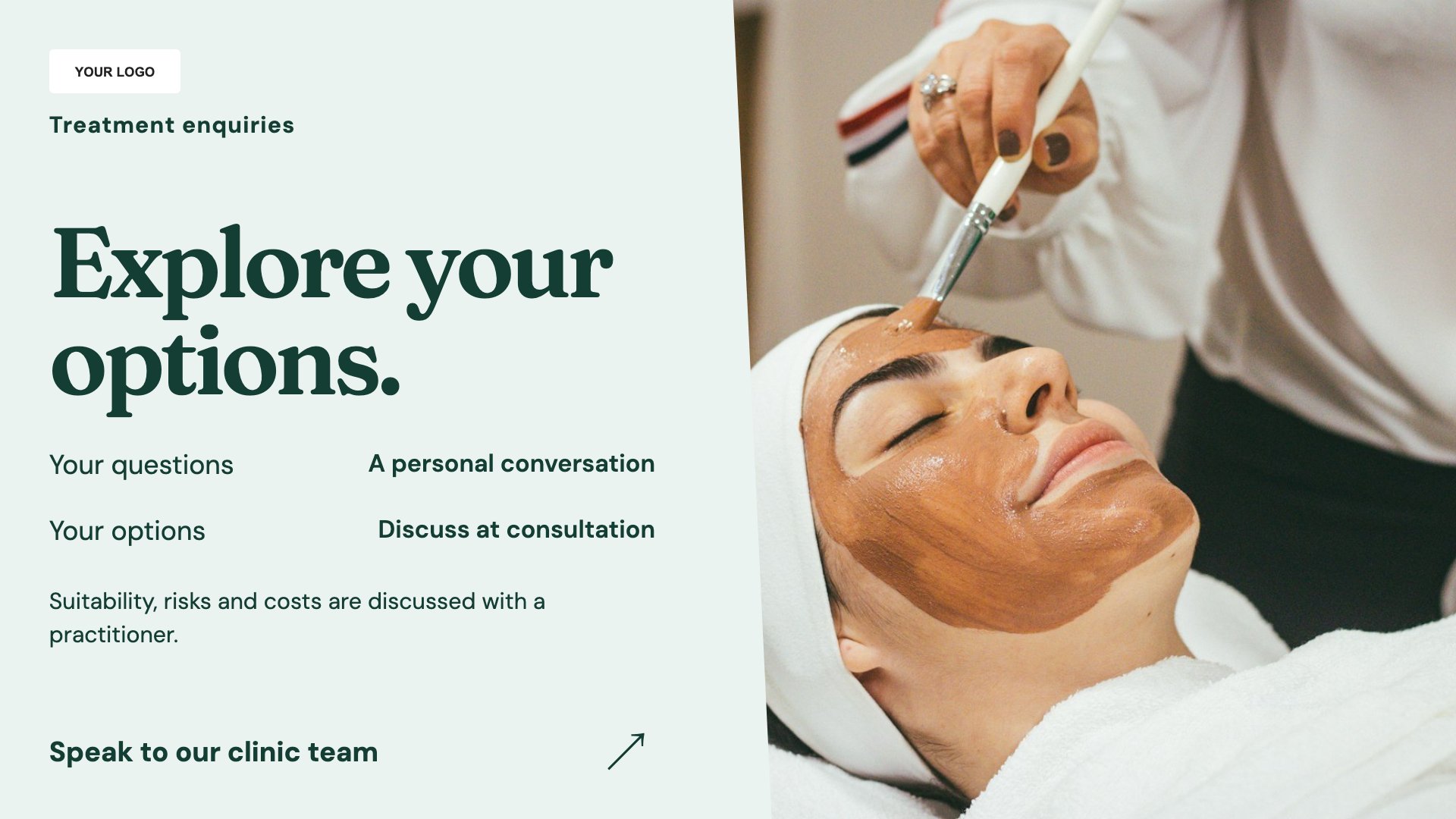 Beauty & aesthetics clinics digital signage template preview