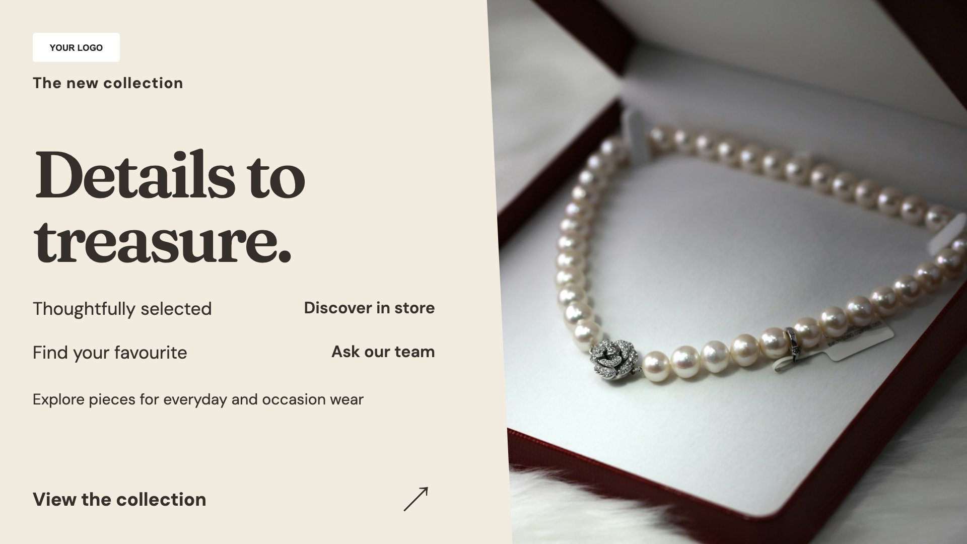 Jewellers digital signage template preview