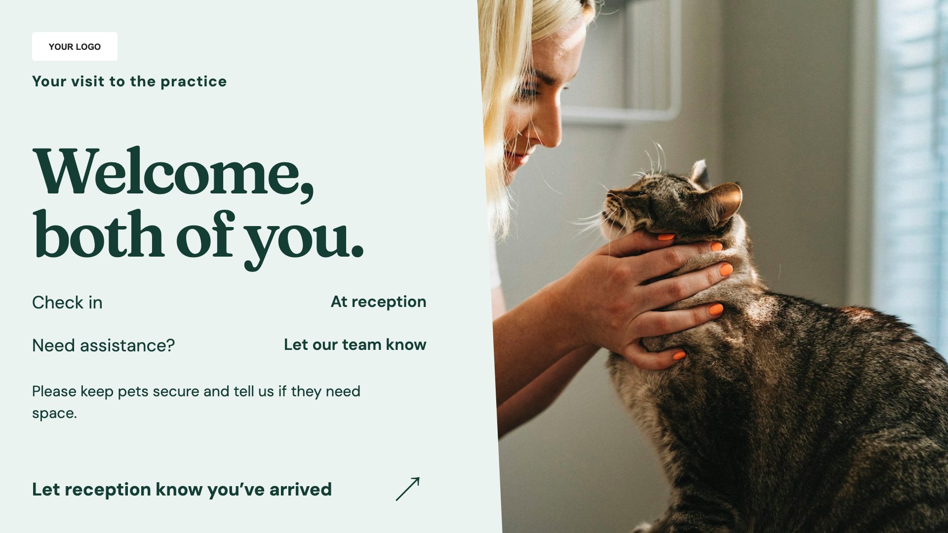 Vets digital signage template preview