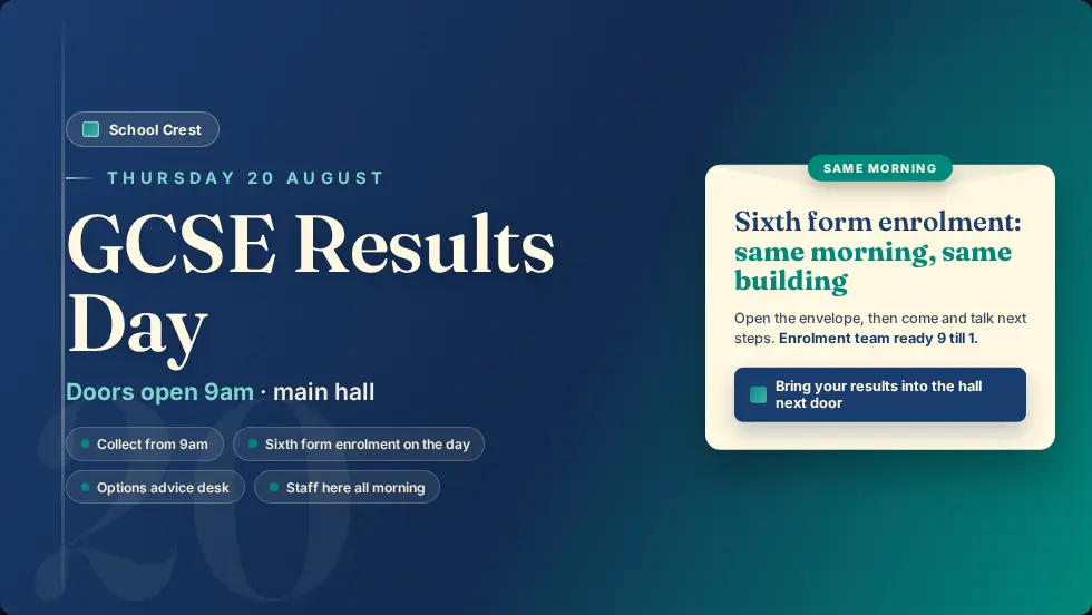 GCSE results day template