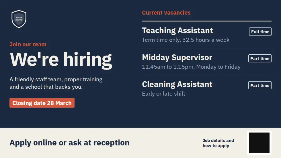We're hiring notice template