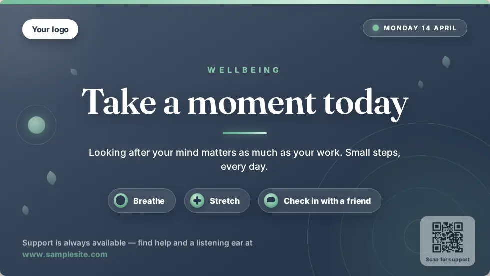 Wellbeing message template