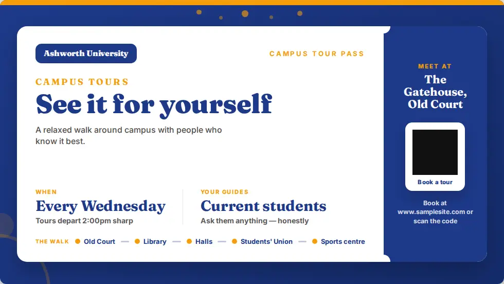 Campus tours template