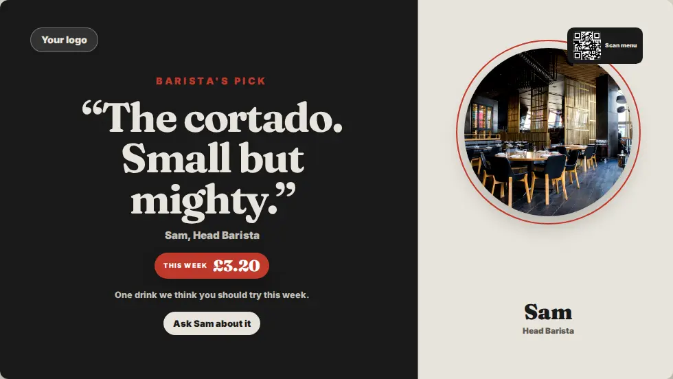 Barista's Pick template