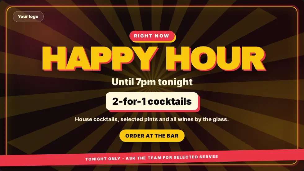 Happy hour template