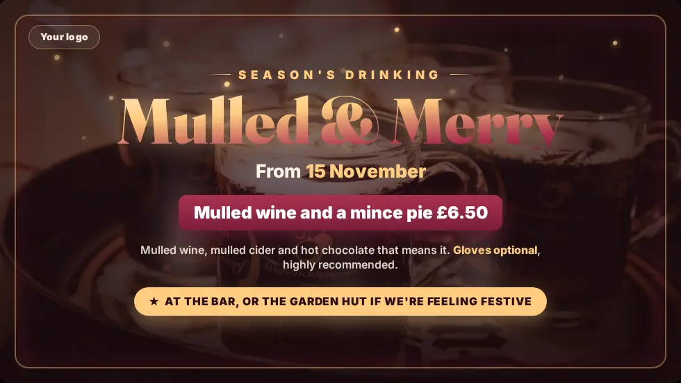 Mulled Wine & Mince Pies template